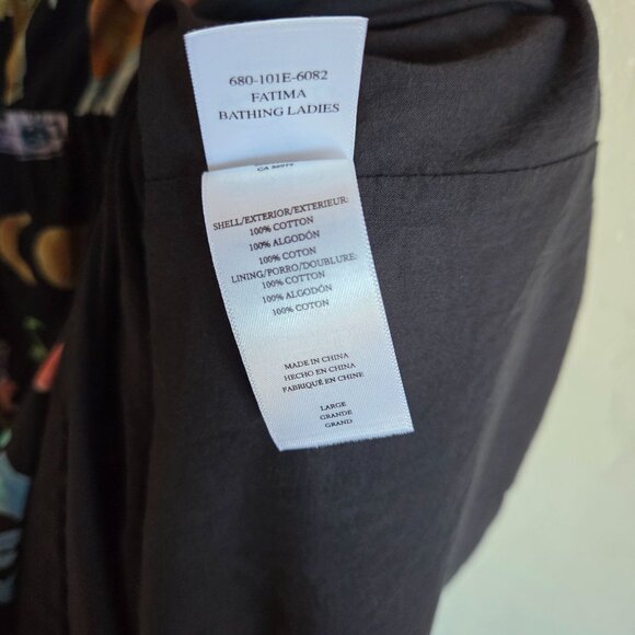 Rails Fatima Bathing Ladies Tank Midi Dress Black Size Women's Large 100% Cotton - Picture 11 of 12